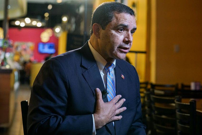 U.S. Rep. Henry Cuellar, D-Laredo, gives an interview in Laredo on Oct. 9, 2019.