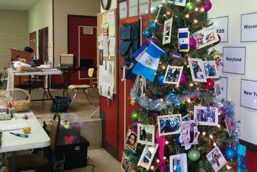 A temporary immigrant shelter set up last summer has seen Christmas arrive, and the people are still coming.