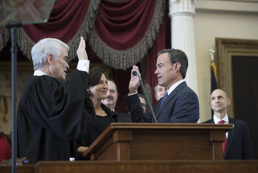 State Rep. Joe Straus, R-San Antonio, is sworn in as speaker of the Texas House on opening day of the 85th Legislature on January 10, 2017.