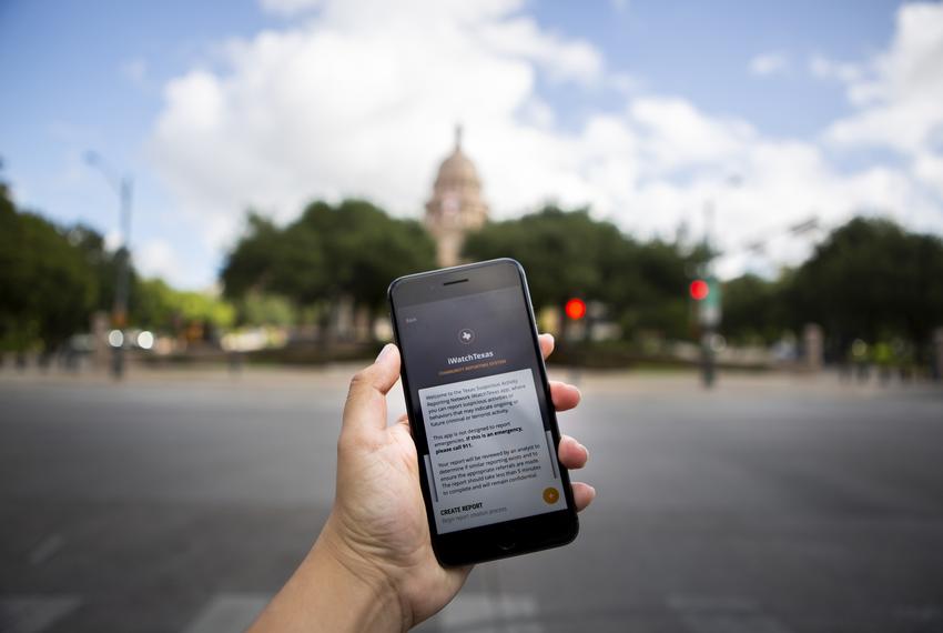 The iWatchTexas application was released in 2018 to help report suspicious activity in school and communities. 