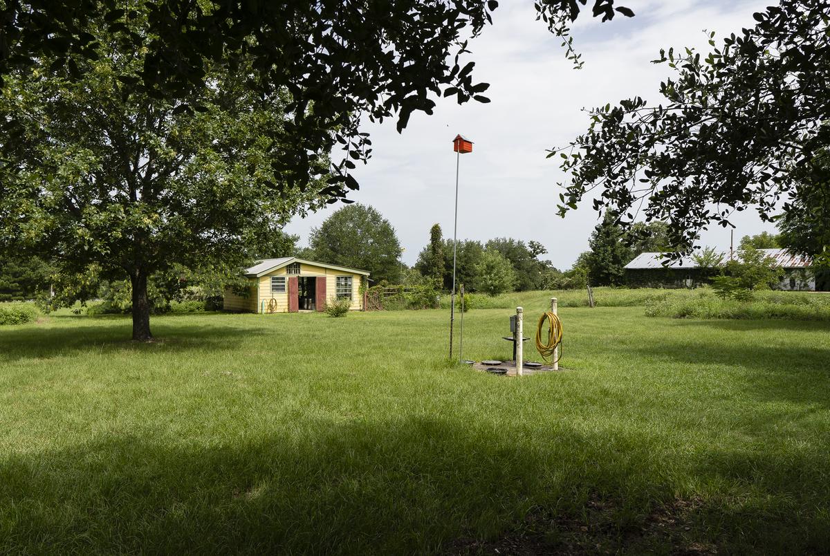 A plugged well on the Scouras’ property in Lee County on July 12, 2021. The Scourases are two of many Lee County residents whose water sources have dried up as a result of Vista Ridge Pipeline Project.