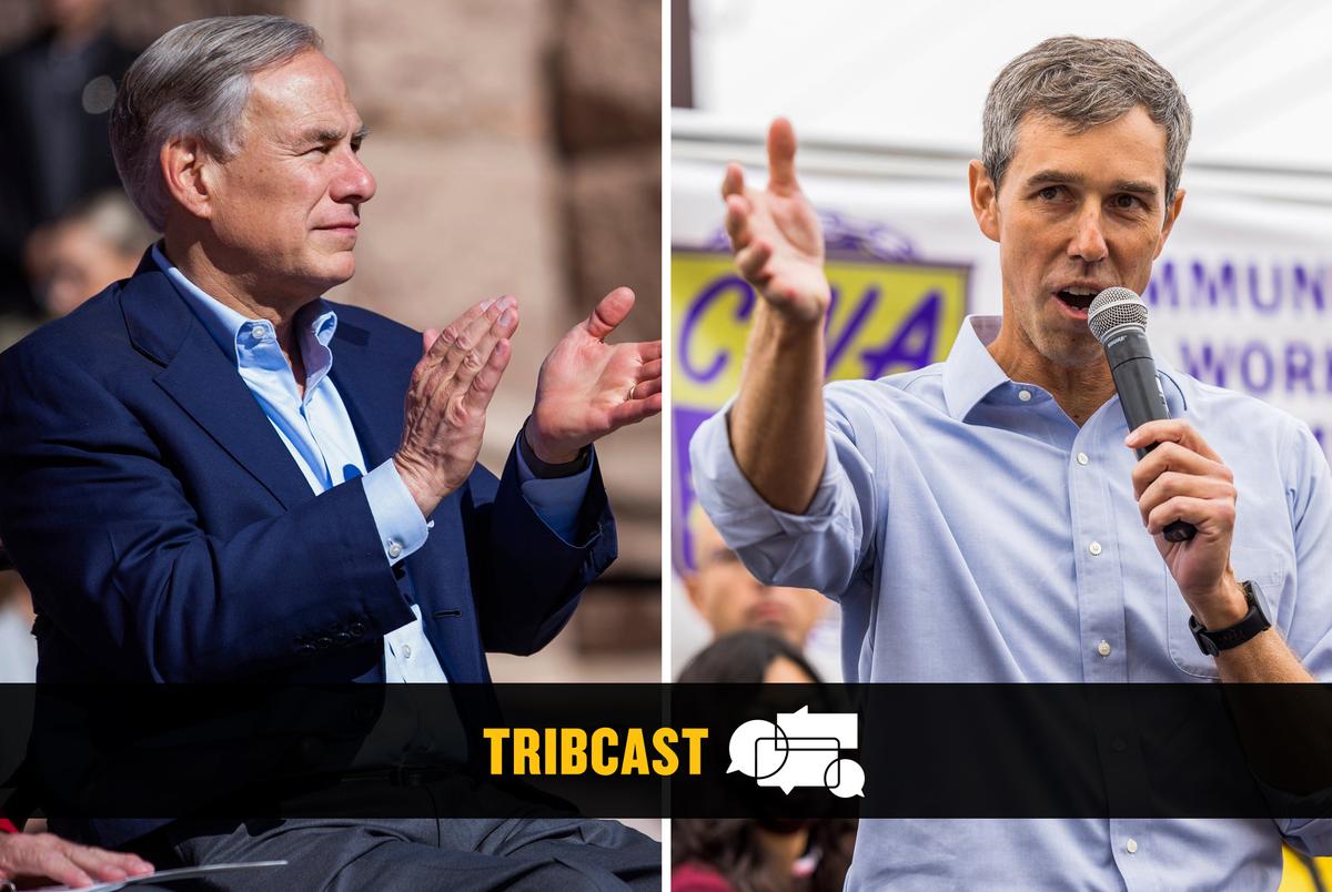 Gov. Greg Abbott, left, and Democratic candidate for governor Beto O'Rourke.
