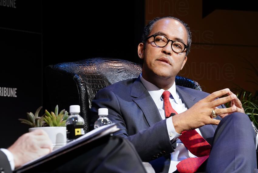 U.S. Rep. Will Hurd, R-Helotes, speaks with Texas Tribune CEO Evan Smith at the opening keynote of the Texas Tribune Festival in Austin on Thursday, Sept. 25, 2019.