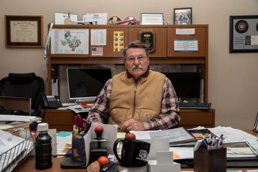 Greg Perrin manages the Reeves County Groundwater Conservation District from his office in the city of Pecos.                                                                                                                                              