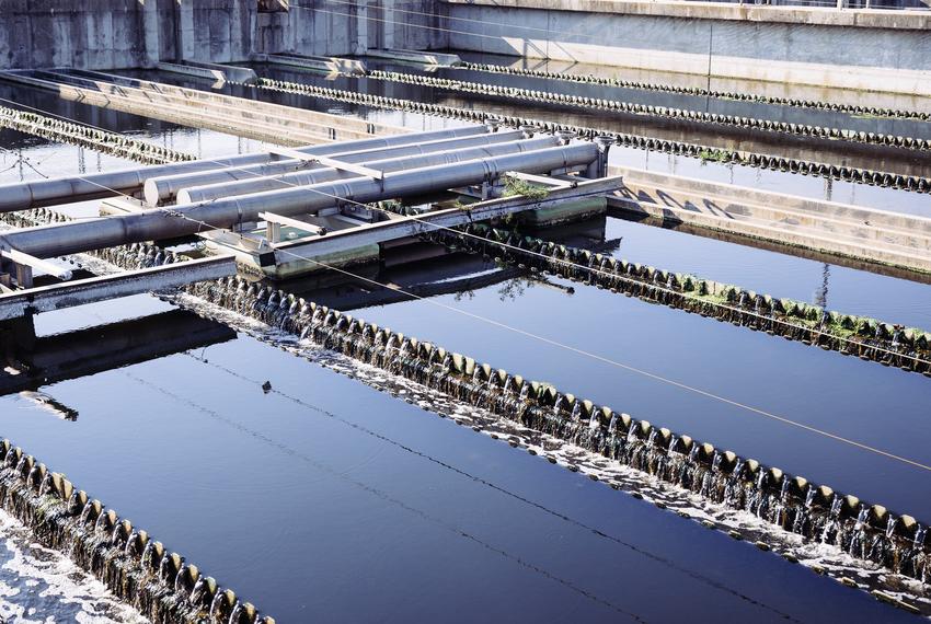 In the wastewater treatment process at SAWS’ Steven M. Clouse Water Recycling Center in San Antonio, final clarifiers are used to separate the treated water from the remaining solids.