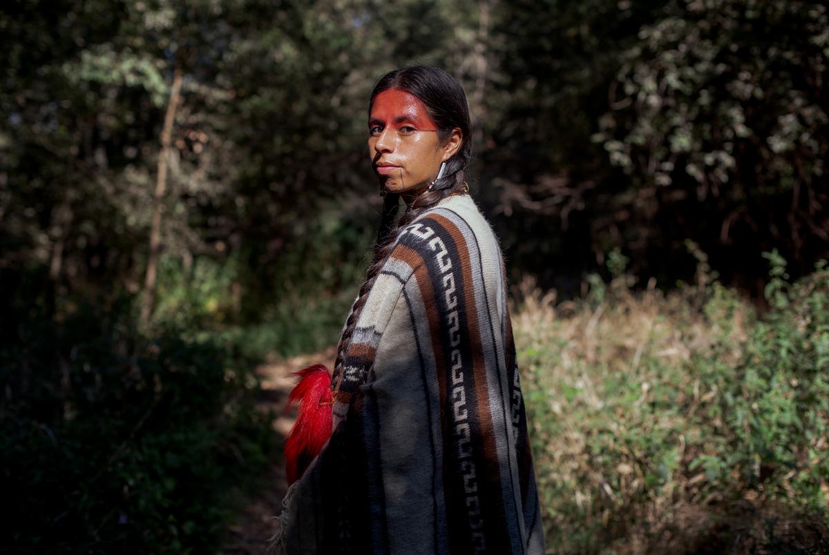 Chiara Sunshine Beaumont at the Circle Acres Nature Preserve in Austin on Sept. 18, 2021. Chiara held a cleansing ceremony at the park in late August 2021.