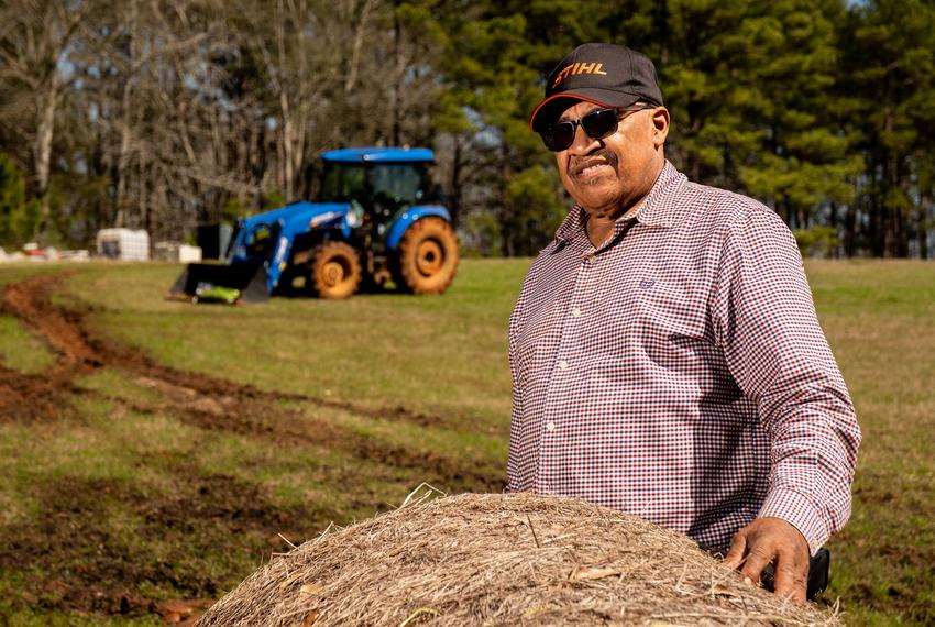 Roy Mills speaks about growing hay at J&R Mills Family Farms, on Wednesday February 26, 2025, in Nacogdoches County.