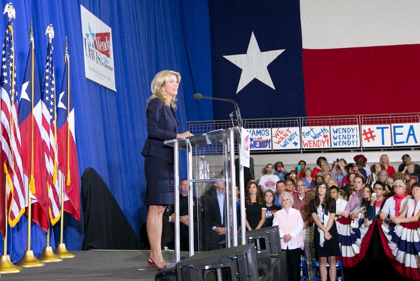 State Sen. Wendy Davis announces her candidacy for governor on Oct. 3, 2013, in Haltom City.