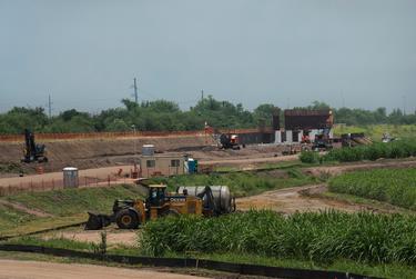 A section of Trump’s border wall is seen on June 19, 2020 in Mission. This section of the border wall will be built north of the privately funded wall.