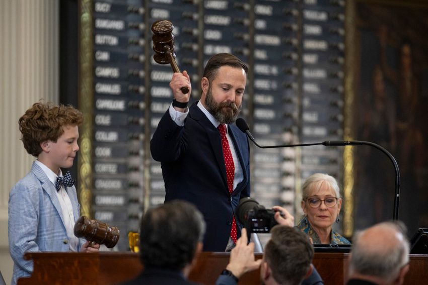 House Speaker Dustin Burrows, R-Lubbock, gavels out the 89th Texas Legislature at the Texas Capitol on Sine Die, Monday, June 2, 2025