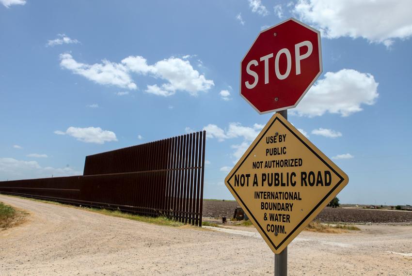 The Texas-Mexico border fence near Donna.