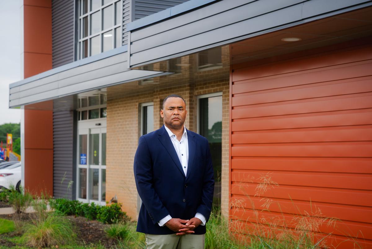 U.S. Rep. Marc Veasey, D-Fort Worth, outside the Eastside YMCA he helped bring about with federal funding, on Aug. 22, 2025. Under the newly-approved redistricting map passed by the Texas Legislature, his congressional district will become majority-white with a majority-Republican electorate.