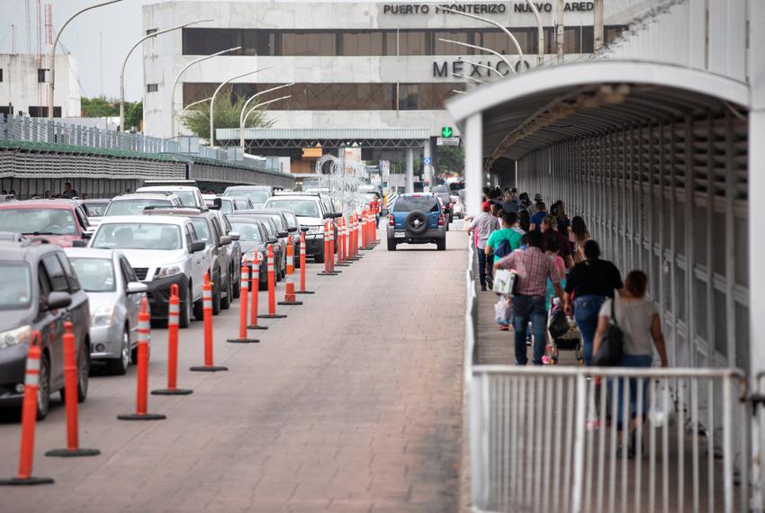 The international border crossing that connects Laredo with Nuevo Laredo, Tamaulipas in Mexico on March 30, 2019.