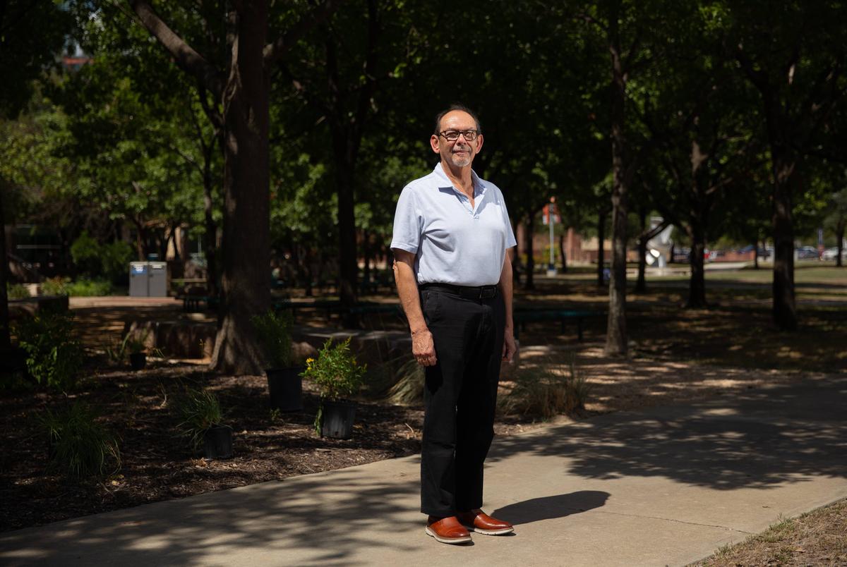 Henry Flores, a retired law professor at St. Mary’s University who worked behind the scenes as a data cruncher for the party, grew up on the west side of San Antonio. Sept. 15, 2022.