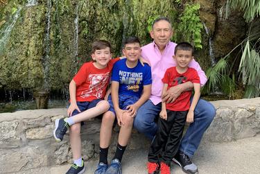 Alvarado with his grandsons and great grandson, Justus, Judah and Jake, whom he called Justy, Judah-boy and Jacah-boy.