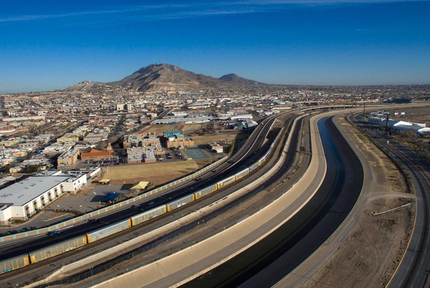 The Rio Grande between El Paso and Ciudad Juarez.