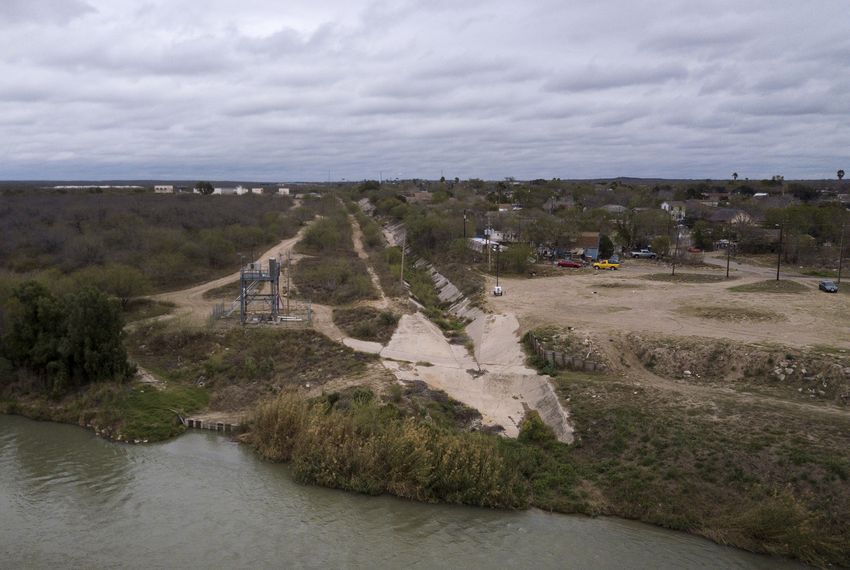 The federal government plans to assess this strip of land along the Rio Grande in Webb County as a potential site for the Trump administration's border wall expansion.