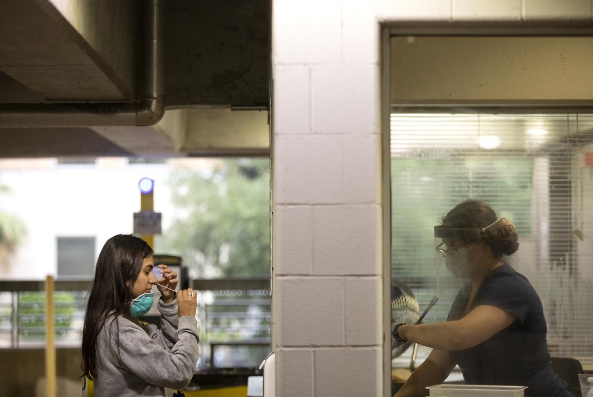 Shubhi Agarwal is a freshman at the University of Texas at Austin and got tested for COVID-19. Sept. 4, 2020.
