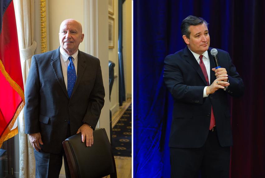 U.S. Rep. Kevin Brady, R-The Woodlands (left) and U.S. Sen. Ted Cruz.