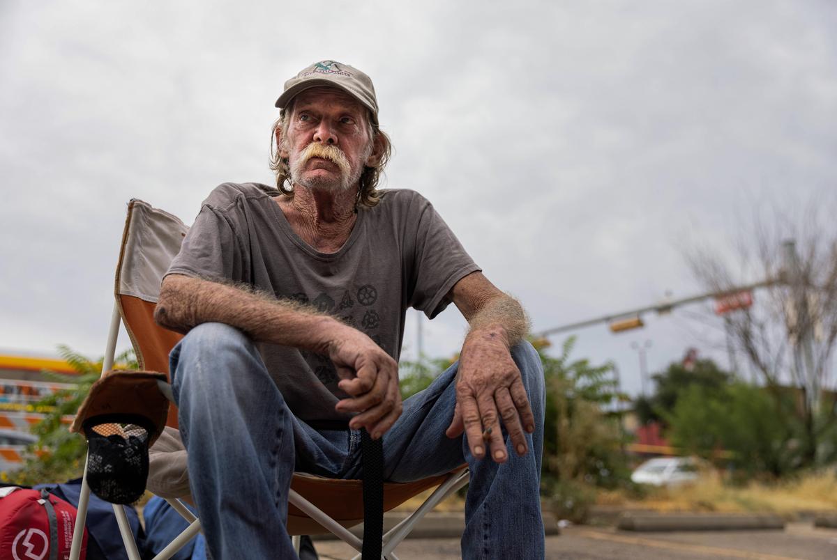 Billy Smith, 61, lived at the homeless encampment under I-35 near APD headquarters for a year until it was cleared on September 29, 2021.