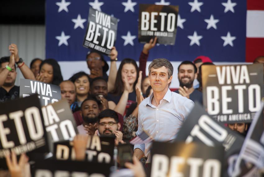 Beto O'Rourke speaks at Texas Southern University in Houston Saturday, March 30, 2019 during his Presidential Campaign kick off . (Photo by Michael Stravato)