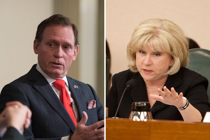 House Appropriations Chairman John Zerwas, R-Richmond, and Senate Finance Chairwoman Jane Nelson, R-Flower Mound.