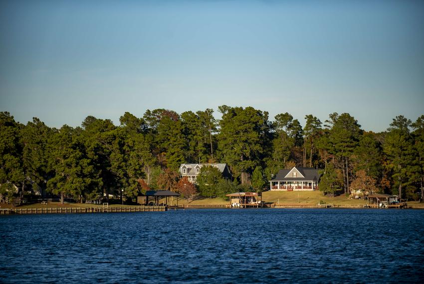 The Houston County Lake in Houston County, Texas on on Wednesday, November 30, 2022. (Emil Lippe for The Texas Tribune)
