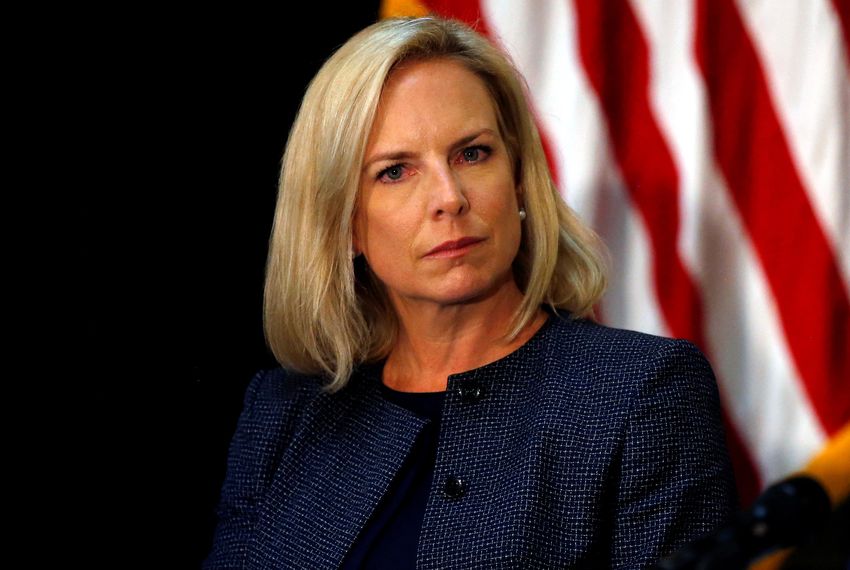 U.S. Homeland Security Secretary Kirstjen Nielsen takes part in a Federal Commission on School Safety meeting at the White House in Washington, D.C. on August 16, 2018.