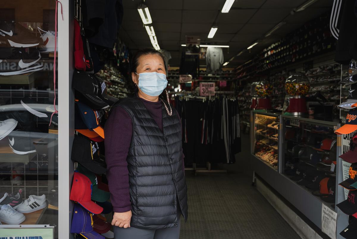 Kim Indock, owner of J.K. Tennis, said she’s had more business since the border reopened earlier in the day on Nov. 8, 2021.