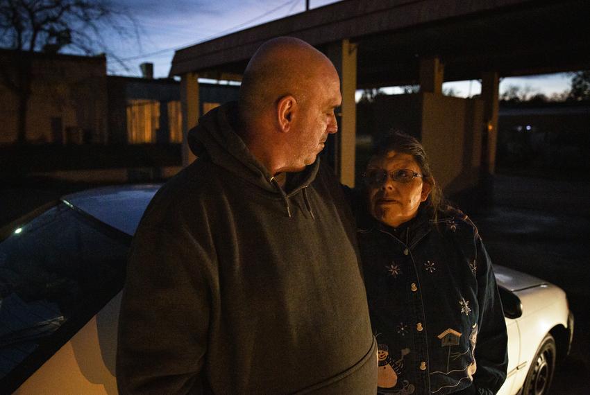 Tony Hall and Theresa Barnecutt have been living in their car since they were evicted from their homes in May. The couple is struggling with several health issues that are exacerbated by their circumstance and require them to be extra careful about not contracting COVID-19.