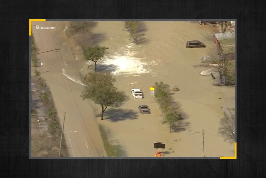 A water main break Thursday in Houston has frozen traffic and closed several polling places on the second-to-last day of early voting.