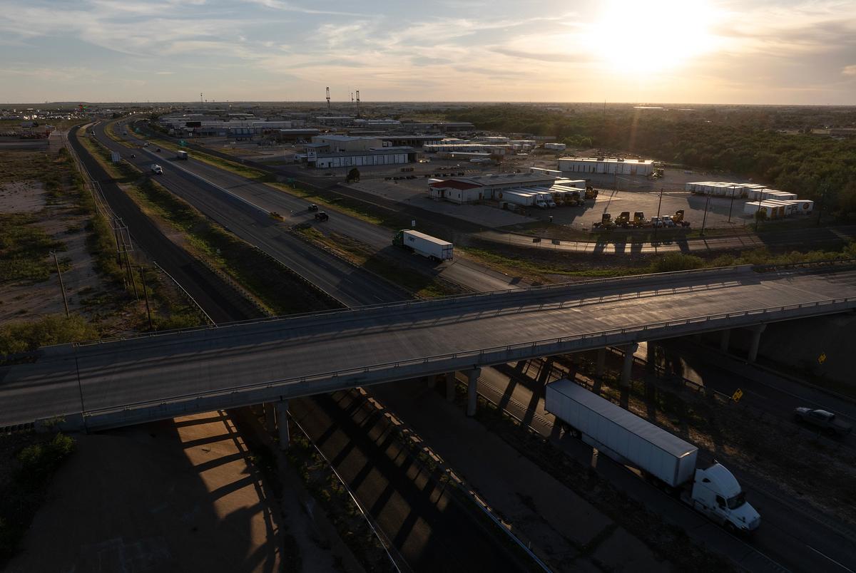Motorists drive along Interstate 20 Thursday, June 27, 2024, in Odessa.