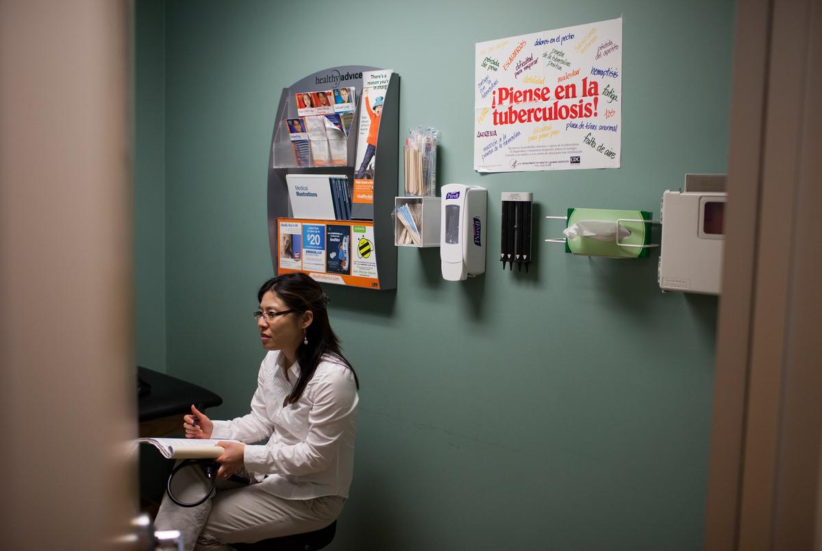 Sonia Wood, a Certified Pediatric Nurse Practitioner, treats a patient at Carousel Pediatrics in Austin, Texas on Nov. 8th, 2012.                                         