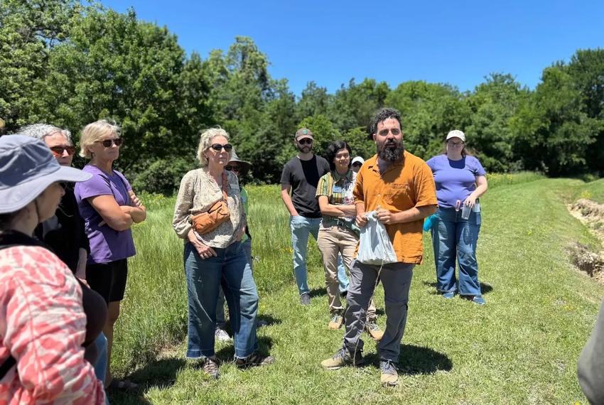 Botanist Canaan Sutton gives a tour of a prairie at White Rock Lake in Dallas. The lake is home to 16 fragmented parcels of remnant prairie encompassing more than 150 acres.