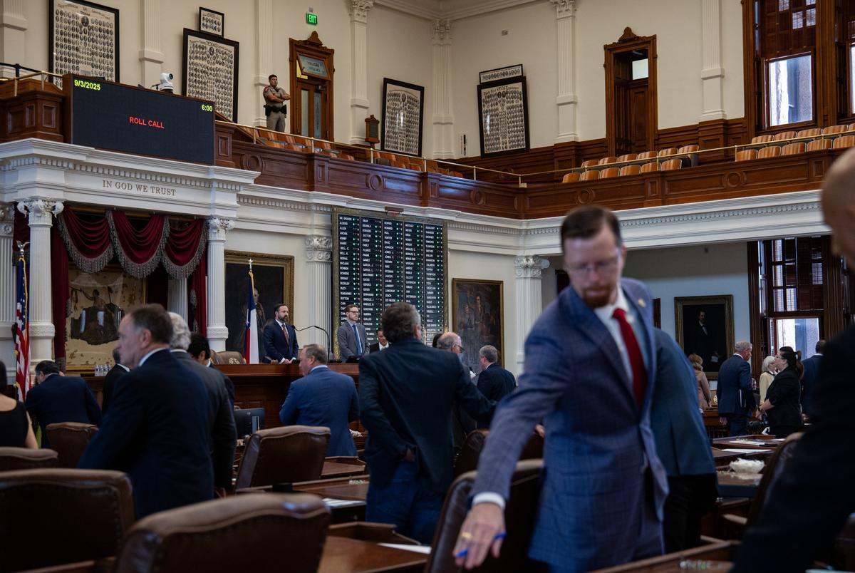 House Speaker Dustin Burrows, R-Lubbock, oversees roll call on the House floor in Austin on Sept. 3, 2025.