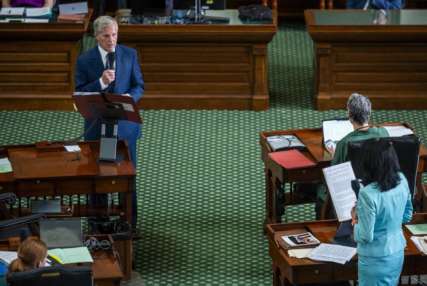 State Sen. Phil King, R-Weatherford, speaks on the Senate floor at the Capitol on July 21, 2025.