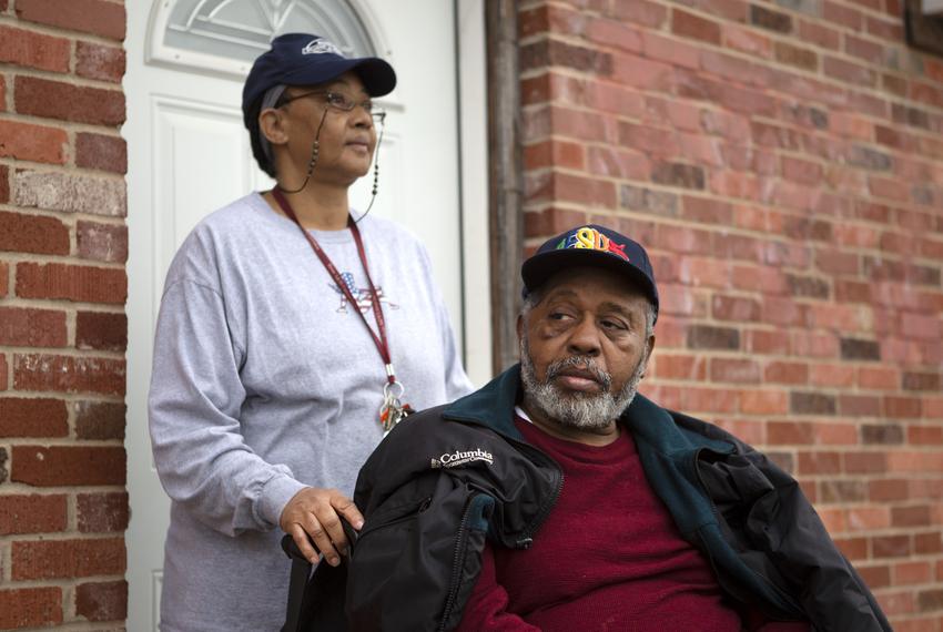 Ricky Marie and Robert Robinson awaited the arrival of former President Bush's funeral train in Navasota. "We're out here to honor and support the Bush family. It's also a big event for our town of Navasota," said Ricky Marie Robinson.