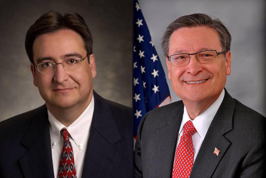 State Rep. Pete Gallego (left), and U.S. Rep. Francisco "Quico" Canseco