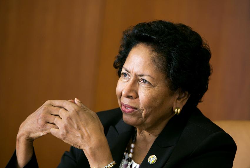 Prairie View A&M University interim President Ruth J. Simmons and the sole finalist for permanent president, interviewed on October 25, 2017.