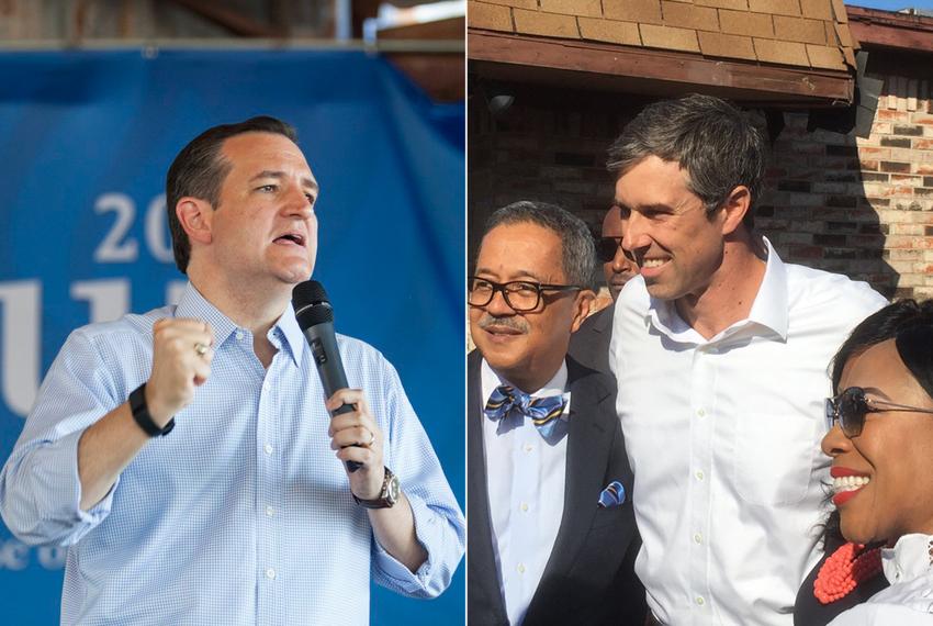 U.S. Sen. Ted Cruz (left), and U.S. Rep. Beto O’Rourke, D-El Paso, campaign in Fort Worth.