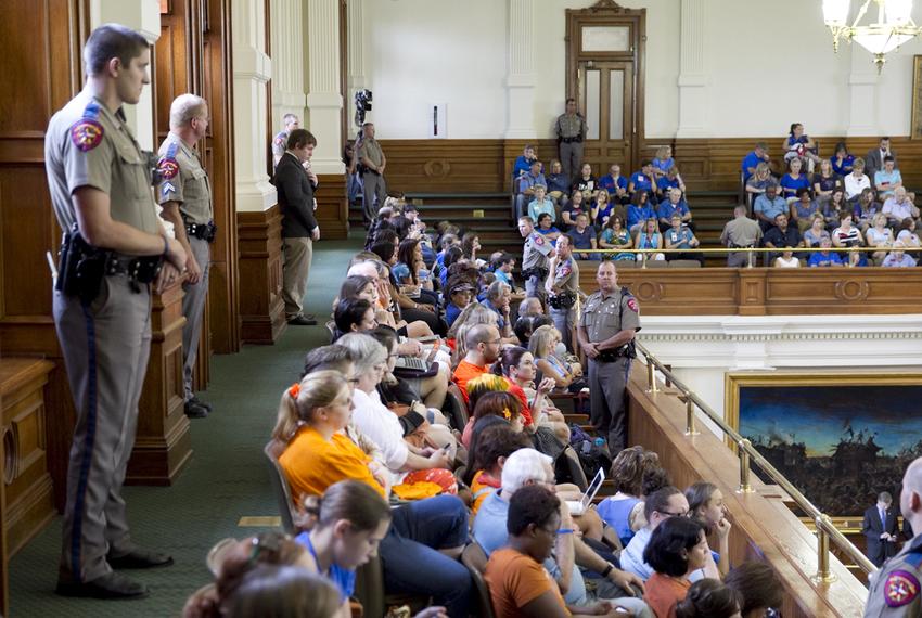 View from the Senate gallery as the chamber debates abortion legislation on July 12, 2013.