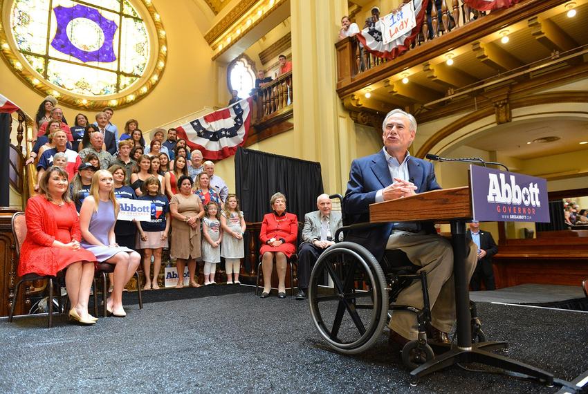 Gov. Abbott announces he's running for reelection, on July 14, 2017.