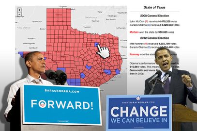 Interactive Map: How Texas Drifted Right in 2012 | The Texas Tribune