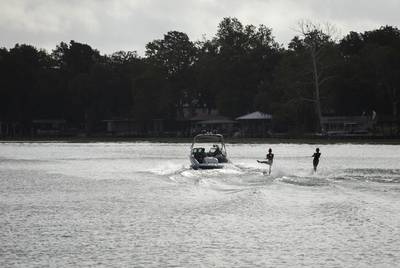 Water skiers are a common sight on Lake McQueeney near Seguin.