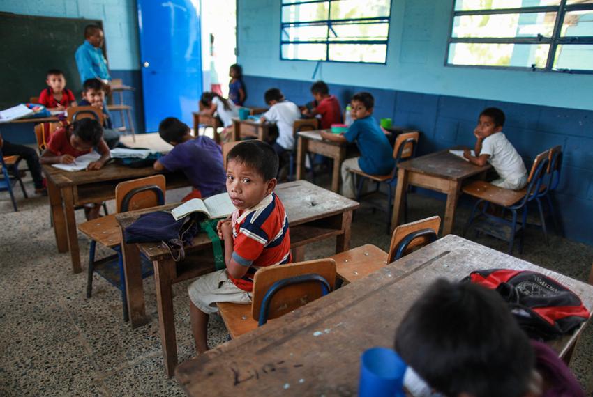 Byron Xol’s school in San Miguel Limón. Byron is currently in a shelter in Baytown, where he turned 8 on June 24.