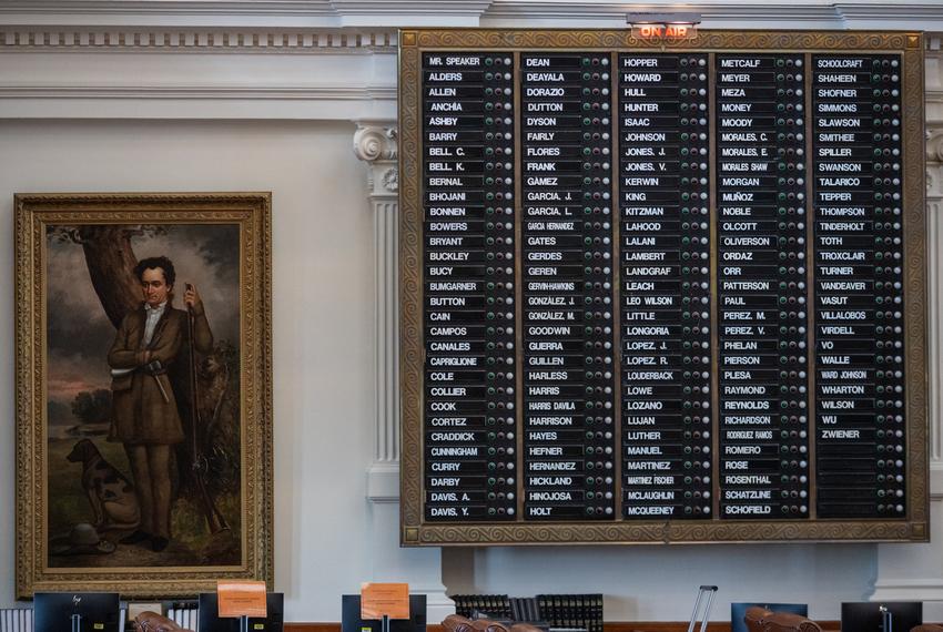 The House of Representative chamber on Monday, Aug. 4, 2025 in Austin, Texas.