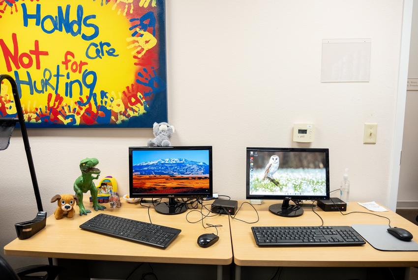 The computer lab for clients at the East Texas Crisis Center, on Wednesday January 8, 2025, in Tyler.