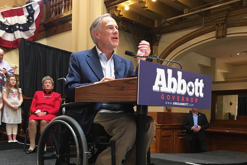 Gov. Abbott announces he's running for governor in San Antonio on July 14, 2017.