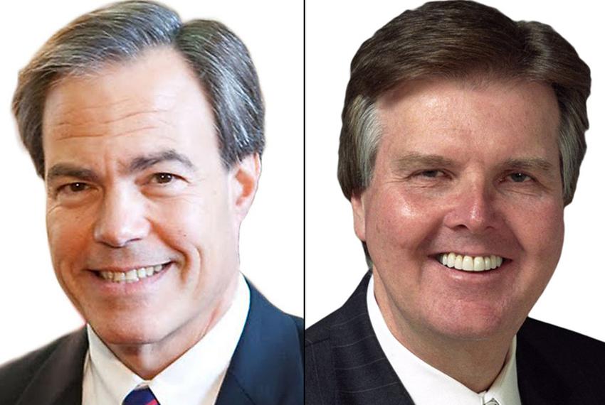 House Speaker Joe Straus (left) and Lt. Gov. Dan Patrick.