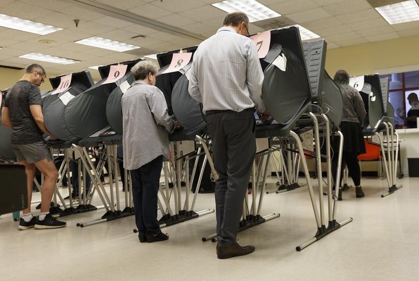 Super Tuesday voting at the Metropolitan Multi Service Center near downtown  Houston, Tuesday, March 3, 2020.